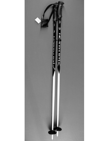 PAIR of Ultra Light Brand New Ski Poles - NORTH STIX- WHITE & BLACK - 105cm